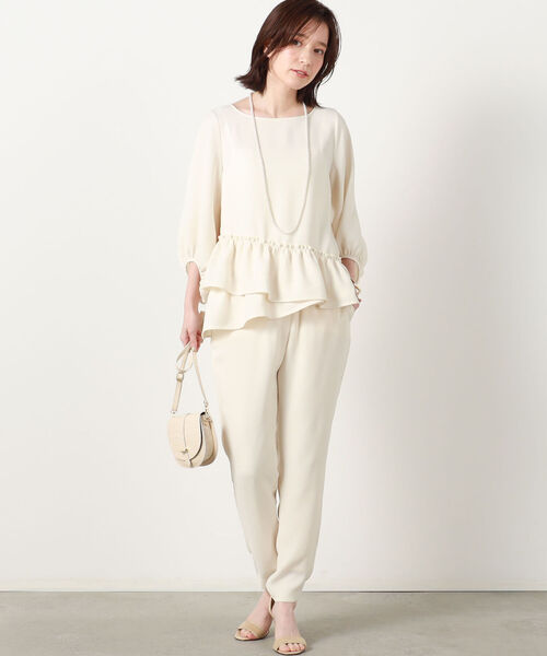 NOLLEY’S Sophi(ノーリーズソフィ)の「◇【WEB限定】テーパードパンツ(その他パンツ・レディース・オフホワイト/ブラック/グレイッシュベージュ/ネイビー・36/38/40)」の21枚目の写真