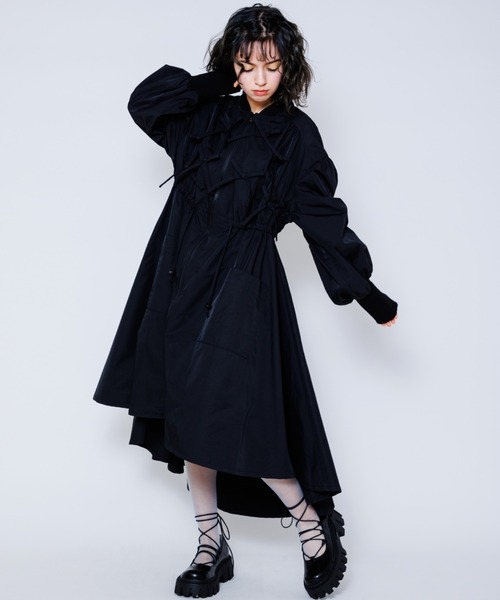 Candy Stripper(キャンディストリッパー)の「RIBBON ドレス(ワンピース・レディース・ブラック/ライトグレー・2)」の7枚目の写真