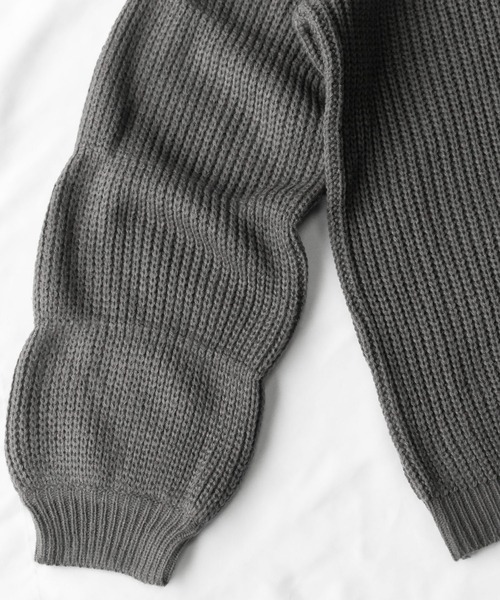 バルーンデザインスリーブニットプルオーバー バルーンデザインスリーブニットプルオーバー