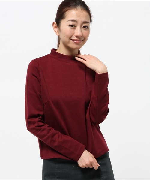 OUTLET（アウトレット）の「【Chez toi】ハイネックプルオーバー（Tシャツ/カットソー・レディース・ブラック/ボルドー/グレー・FREE）」の3枚目の写真
