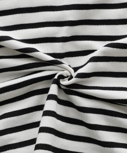 reca（レカ）の「サイドスリットボーダートップス（Tシャツ/カットソー・レディース・ブラック系その他/ブラック/グレー/ベージュ系その他/ホワイト系その他/ネイビー/オリーブ/ボルドー・FREE）」の12枚目の写真