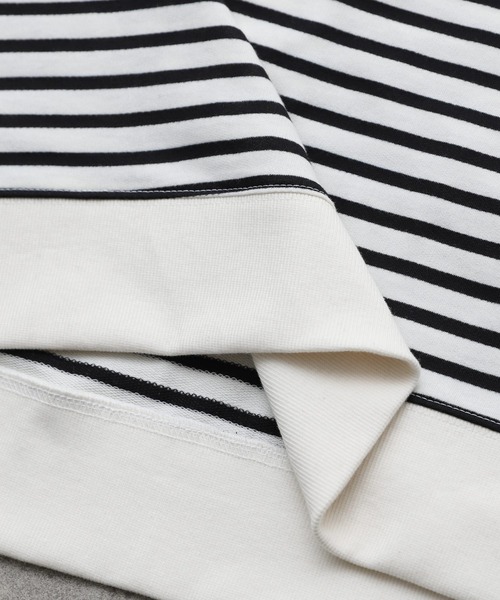 reca（レカ）の「サイドスリットボーダートップス（Tシャツ/カットソー・レディース・ブラック系その他/ブラック/グレー/ベージュ系その他/ホワイト系その他/ネイビー/オリーブ/ボルドー・FREE）」の13枚目の写真