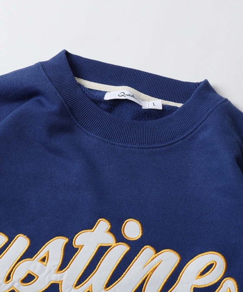 ZIP FIVE（ジップファイブ）の「【loot box】アップリケ刺繍裏毛スウェット　トレーナー[ネックレス付き]（スウェット・メンズ・ブルー/スミクロ/アイボリー系/グリーン/イエロー系/オートミール・LARGE/MEDIUM）」の9枚目の写真