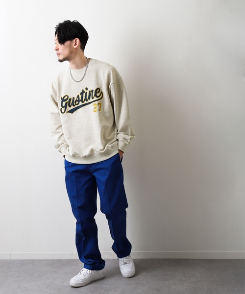 ZIP FIVE（ジップファイブ）の「【loot box】アップリケ刺繍裏毛スウェット　トレーナー[ネックレス付き]（スウェット・メンズ・ブルー/スミクロ/アイボリー系/グリーン/イエロー系/オートミール・LARGE/MEDIUM）」の17枚目の写真