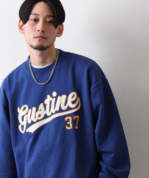 ZIP FIVE（ジップファイブ）の「【loot box】アップリケ刺繍裏毛スウェット　トレーナー[ネックレス付き]（スウェット・メンズ・ブルー/スミクロ/アイボリー系/グリーン/イエロー系/オートミール・LARGE/MEDIUM）」の21枚目の写真