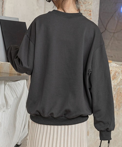 DAY CLOSET（デイ クローゼット）の「レディース DAYCLOSETロゴ入りプルオーバースウェット（スウェット・レディース・ネイビー/ホワイト系その他/グリーン/チャコールグレー・ONE SIZE）」の10枚目の写真