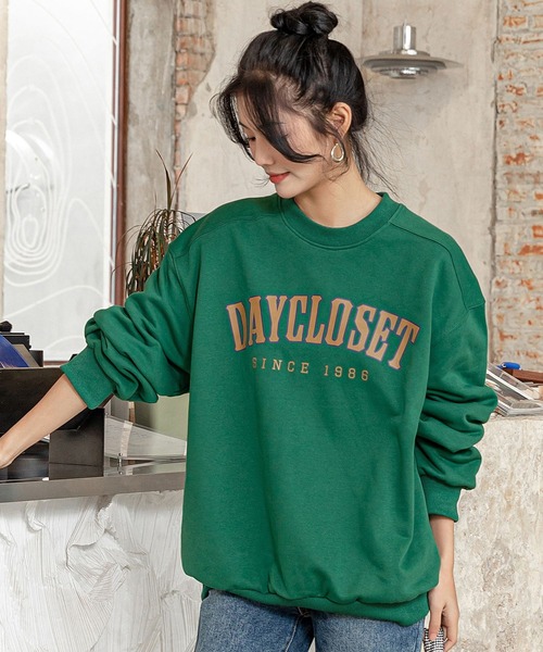 DAY CLOSET（デイ クローゼット）の「レディース DAYCLOSETロゴ入りプルオーバースウェット（スウェット・レディース・ネイビー/ホワイト系その他/グリーン/チャコールグレー・ONE SIZE）」の18枚目の写真