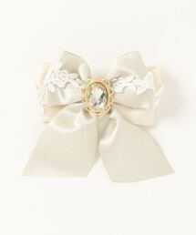 axes femme | ビジュー付ラメリボンクリップ(バレッタ/ヘアクリップ)