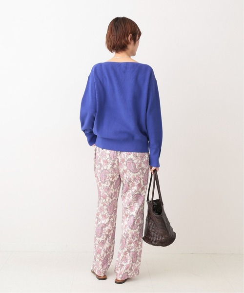 IENA（イエナ）の「片畦ボートネックプルオーバー◆（ニット/セーター・レディース・ネイビー/ピンク/ブルー/ホワイト系その他・FREE）」の7枚目の写真