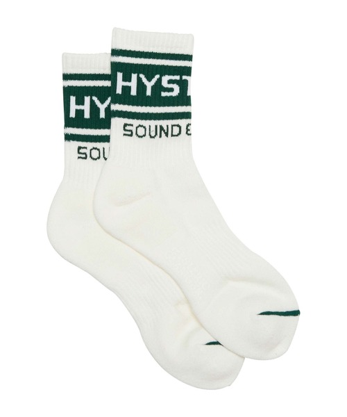 HYSTERIC GLAMOUR（ヒステリックグラマー）の「ロゴ スケーターソックス（ソックス/靴下・メンズ・ブラック/レッド/グリーン・FREE）」の5枚目の写真