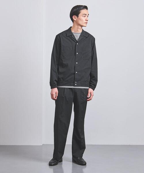 Camoshita（カモシタ）の「＜Camoshita（カモシタ）＞ ドビー シャツブルゾン（ブルゾン・メンズ・ブラック・S/M/L）」の6枚目の写真