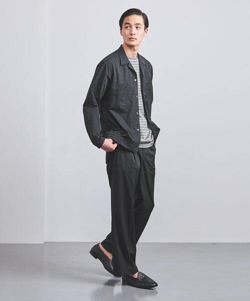 Camoshita（カモシタ）の「＜Camoshita（カモシタ）＞ ドビー シャツブルゾン（ブルゾン・メンズ・ブラック・S/M/L）」の7枚目の写真