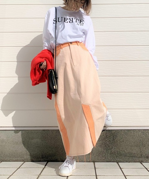 Q（キュー）の「強撚ドルマンカーデ（カーディガン/ボレロ・レディース・ラベンダー/レッド・MEDIUM）」の9枚目の写真