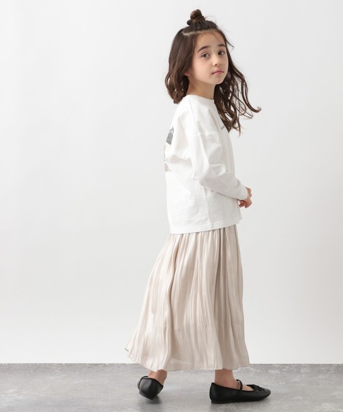 GLOBAL WORK（グローバルワーク）の「キッズ/シャイニーサテンフレアスカート/264154（スカート・キッズ・ライトイエロー/チャコールグレー/オフホワイト・110cm/130cm/150cm/140cm/100cm/120cm/160cm）」の10枚目の写真
