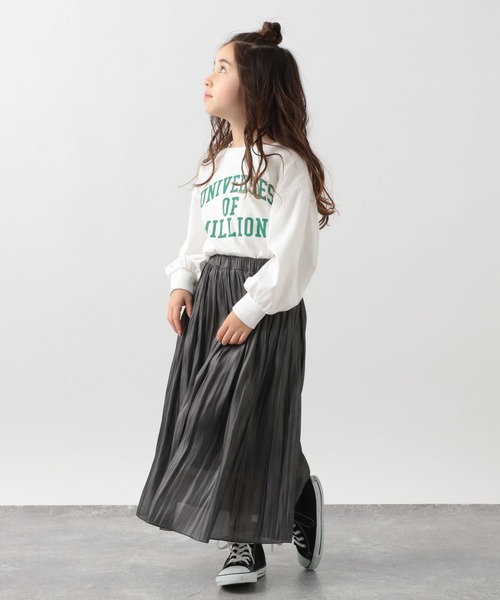 GLOBAL WORK（グローバルワーク）の「キッズ/シャイニーサテンフレアスカート/264154（スカート・キッズ・ライトイエロー/チャコールグレー/オフホワイト・110cm/130cm/150cm/140cm/100cm/120cm/160cm）」の17枚目の写真