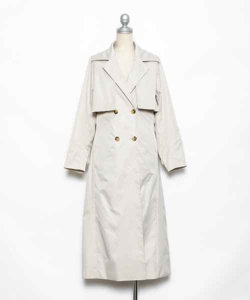 AS KNOW AS PINKY（アズノゥアズピンキー）の「変えてセットトレンチコート（トレンチコート・レディース・ホワイト/ベージュ/カーキ/ライトブルー・FREE）」の8枚目の写真