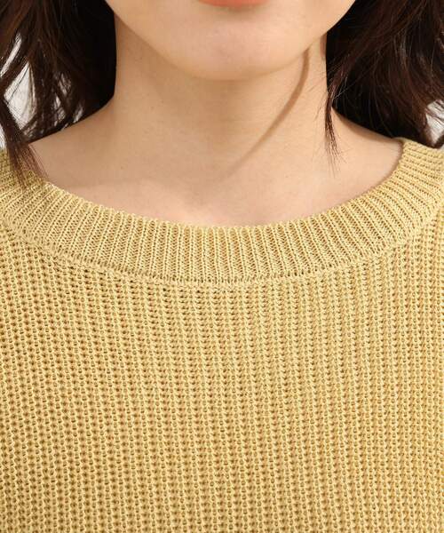 SHOO・LA・RUE（シューラルー）の「◆袖透かし編みデザインニット（ニット/セーター・レディース・ブラック/イエロー/ブルー/ナチュラル・00）」の8枚目の写真