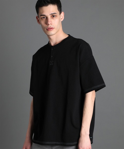 LANVIN ランバン 長袖Tシャツ ロンT ネイティブ柄 ヘンリー