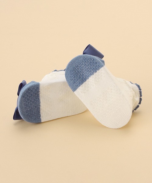 kladskap（クレードスコープ）の「リボンカップソックス（ベビーシューズ/ベビーソックス・キッズ・ブルー/ピンク・FREE）」の9枚目の写真