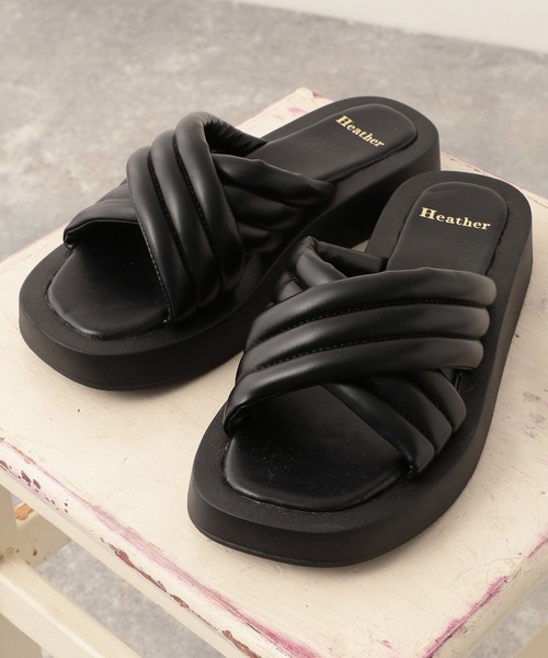 Heather(ヘザー)の「パフィサンダル 265453(サンダル・レディース・ブラック/アイボリー・M/L)」の15枚目の写真