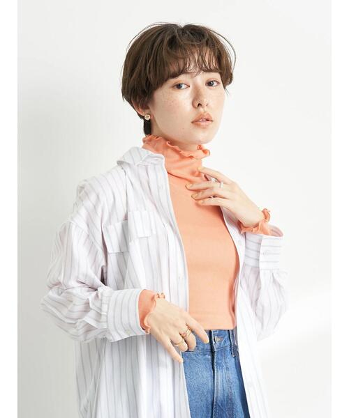 earth music&ecology（アースミュージックアンドエコロジー）の「シアーインナー*（その他トップス・レディース・オフホワイト/オレンジ/イエロー/グリーン・S/M）」の8枚目の写真