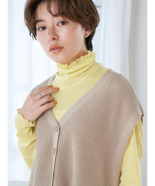 earth music&ecology（アースミュージックアンドエコロジー）の「シアーインナー*（その他トップス・レディース・オフホワイト/オレンジ/イエロー/グリーン・S/M）」の12枚目の写真