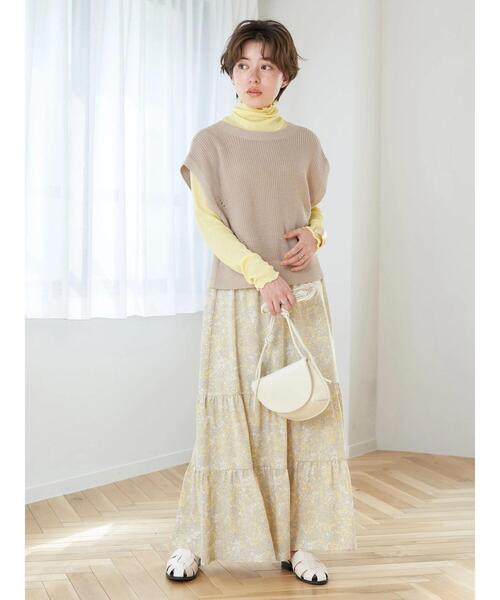 earth music&ecology（アースミュージックアンドエコロジー）の「シアーインナー*（その他トップス・レディース・オフホワイト/オレンジ/イエロー/グリーン・S/M）」の13枚目の写真