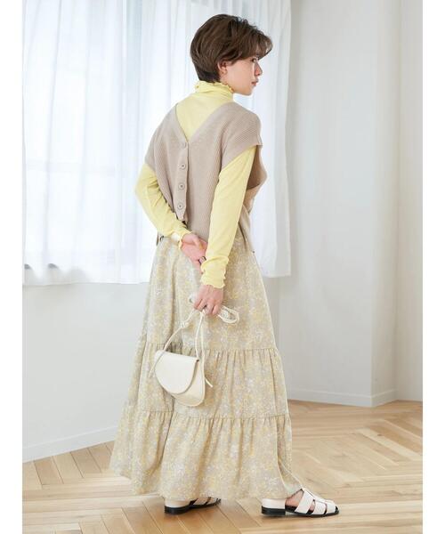 earth music&ecology（アースミュージックアンドエコロジー）の「シアーインナー*（その他トップス・レディース・オフホワイト/オレンジ/イエロー/グリーン・S/M）」の14枚目の写真