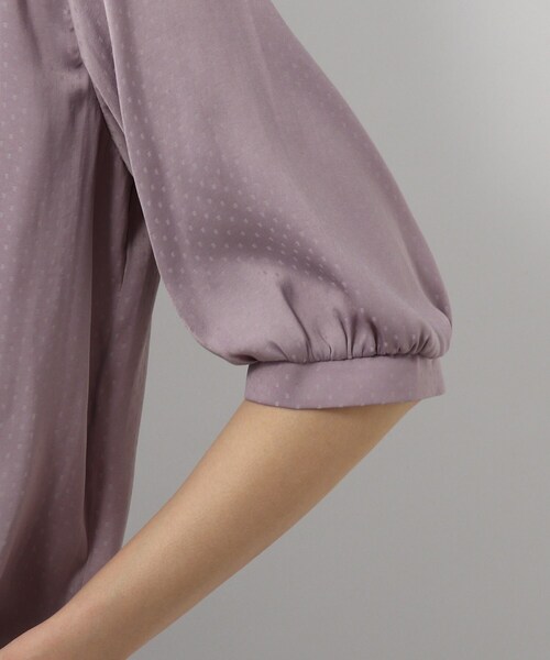 SOUP（スープ）の「◆上品フェミニンサテンドビーブラウス（シャツ/ブラウス・レディース・ライトグレー/ネイビー/ライトパープル・11/15 /13/09）」の8枚目の写真