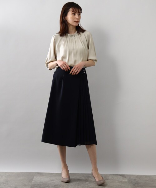 SOUP（スープ）の「◆上品フェミニンサテンドビーブラウス（シャツ/ブラウス・レディース・ライトグレー/ネイビー/ライトパープル・11/15 /13/09）」の14枚目の写真