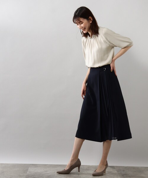 SOUP（スープ）の「◆上品フェミニンサテンドビーブラウス（シャツ/ブラウス・レディース・ライトグレー/ネイビー/ライトパープル・11/15 /13/09）」の15枚目の写真