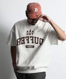 INVERTED COLLEGE PRINT H/S SWEAT：反転プリント オーバーサイズ ビッグシルエット 半袖スウェット