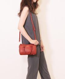 [MY BEST BAG]牛革ミニボストンショルダーバッグ