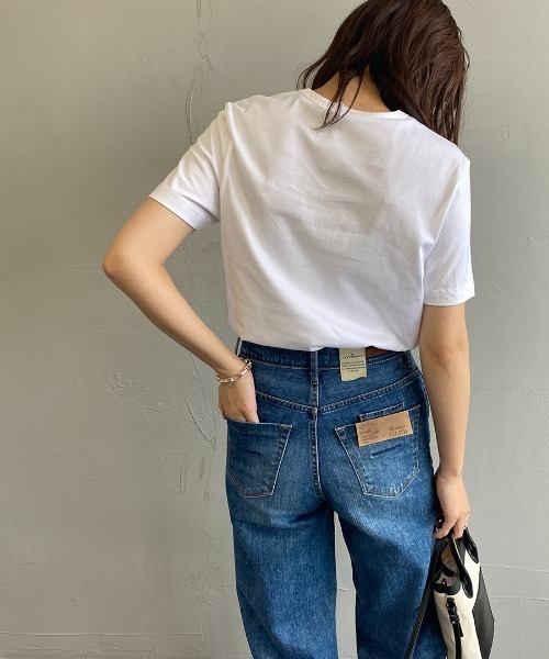 LACOSTE（ラコステ）の「[LACOSTE/ラコステ] ワンポイントロゴ クルーネックポケットTシャツ（Tシャツ/カットソー・レディース・ブラック/グレー/ホワイト/ネイビー・4/5/6/1/2/3）」の16枚目の写真