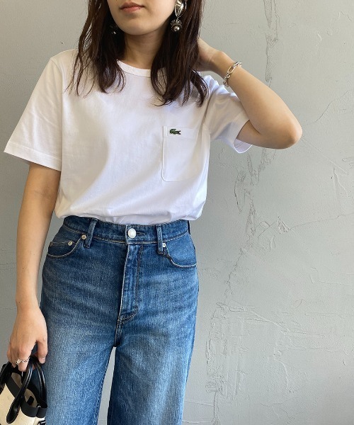 LACOSTE（ラコステ）の「[LACOSTE/ラコステ] ワンポイントロゴ クルーネックポケットTシャツ（Tシャツ/カットソー・レディース・ブラック/グレー/ホワイト/ネイビー・4/5/6/1/2/3）」の18枚目の写真