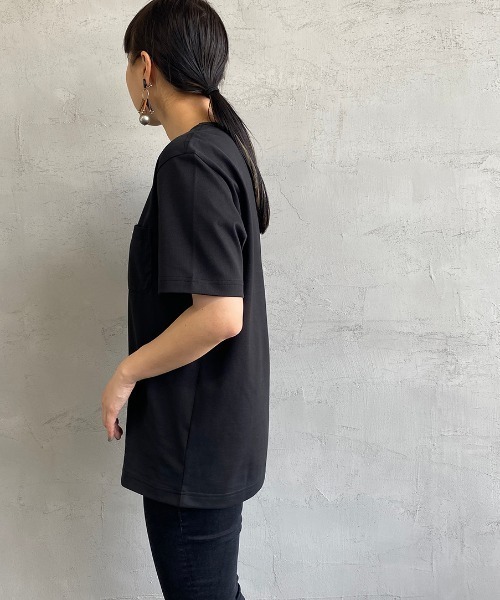 LACOSTE（ラコステ）の「[LACOSTE/ラコステ] ワンポイントロゴ クルーネックポケットTシャツ（Tシャツ/カットソー・レディース・ブラック/グレー/ホワイト/ネイビー・4/5/6/1/2/3）」の22枚目の写真