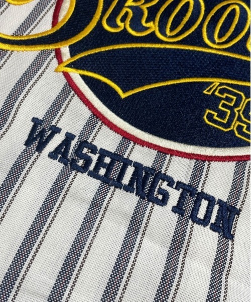 SKOOKUM（スクーカム）の「SKOOKUM×JEサークル刺繍ストライプSSシャツ（シャツ/ブラウス・メンズ・ホワイト/ネイビー/ブルー・M/L）」の12枚目の写真