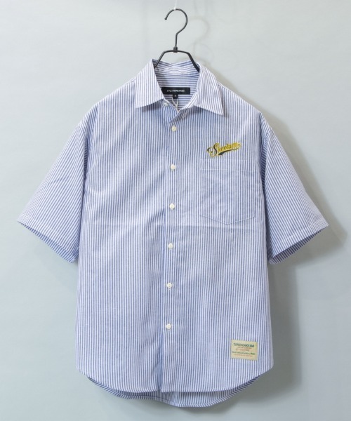 SKOOKUM（スクーカム）の「SKOOKUM×JEサークル刺繍ストライプSSシャツ（シャツ/ブラウス・メンズ・ホワイト/ネイビー/ブルー・M/L）」の19枚目の写真