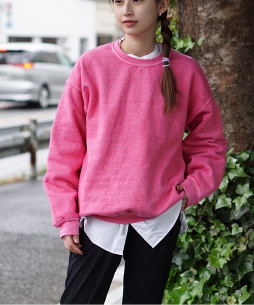 TOWNCRAFT / タウンクラフト PIGMENT CREW SWEAT ヴィンテージ加工 クルーネック スウェット(スウェット)|TOWNCRAFT(タウンクラフト) TOWNCRAFT / タウンクラフト PIGMENT CREW SWEAT ヴィンテージ加工 クルーネック スウェット(スウェット)|TOWNCRAFT(タウンクラフト)