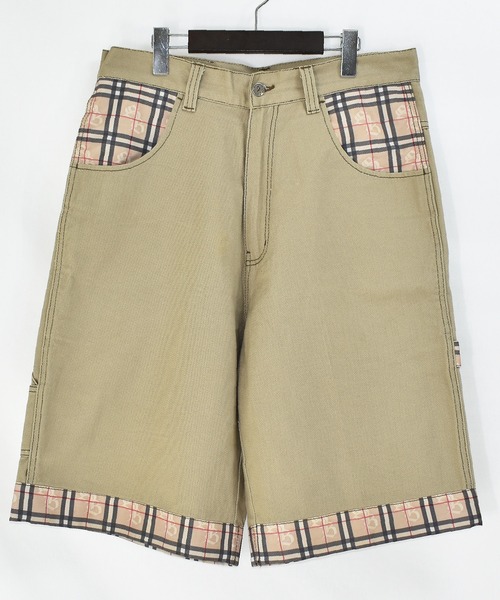 VINTAGE（ヴィンテージ）の「【ヴィンテージ古着】90's SOUTHBOYS / サウスボーイズ ノバチェック柄 ハーフパンツ（チノパンツ・メンズ・ベージュ・34）」の12枚目の写真