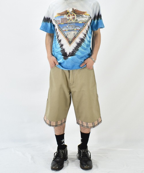 VINTAGE（ヴィンテージ）の「【ヴィンテージ古着】90's SOUTHBOYS / サウスボーイズ ノバチェック柄 ハーフパンツ（チノパンツ・メンズ・ベージュ・34）」の7枚目の写真