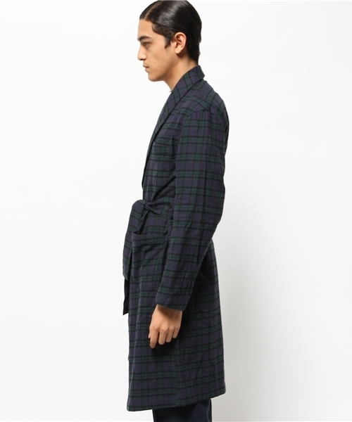 CIAOPANIC（チャオパニック）の「【Ciaopanic】先染めチェックロングガウン（その他アウター・メンズ・グレー/ネイビー・LARGE/MEDIUM）」の5枚目の写真