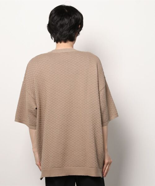 BALLAST ARK（バラストアーク）の「BALLAST ARK / バラストアーク：BIG KNIT TEE：BA05-K004[AST]（Tシャツ/カットソー・メンズ・ベージュ/ブラック・L/M）」の4枚目の写真