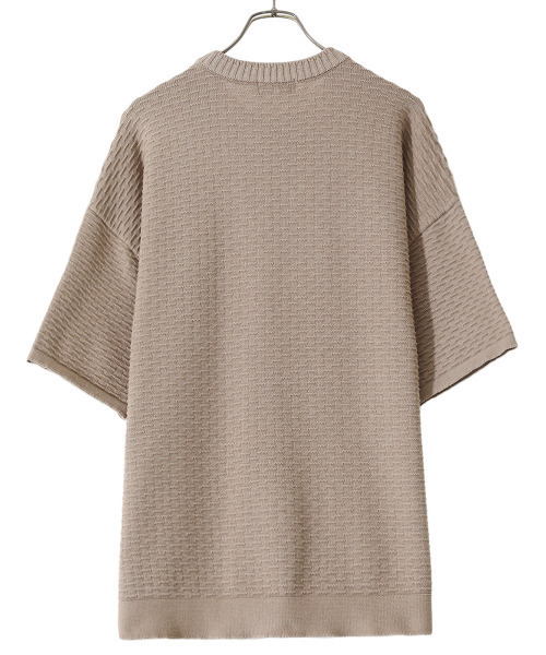 BALLAST ARK（バラストアーク）の「BALLAST ARK / バラストアーク：BIG KNIT TEE：BA05-K004[AST]（Tシャツ/カットソー・メンズ・ベージュ/ブラック・L/M）」の6枚目の写真
