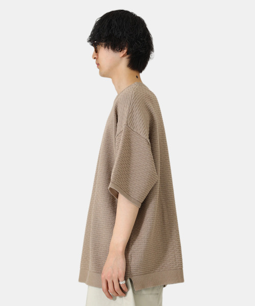 BALLAST ARK（バラストアーク）の「BALLAST ARK / バラストアーク：BIG KNIT TEE：BA05-K004[AST]（Tシャツ/カットソー・メンズ・ベージュ/ブラック・L/M）」の11枚目の写真