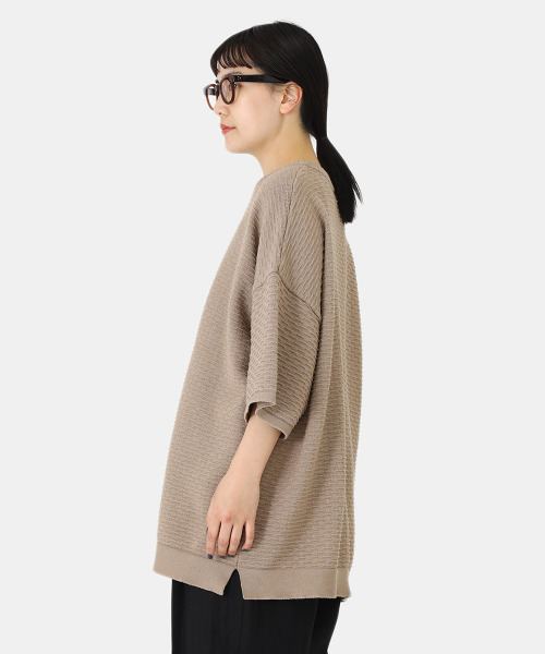 BALLAST ARK（バラストアーク）の「BALLAST ARK / バラストアーク：BIG KNIT TEE：BA05-K004[AST]（Tシャツ/カットソー・メンズ・ベージュ/ブラック・L/M）」の15枚目の写真