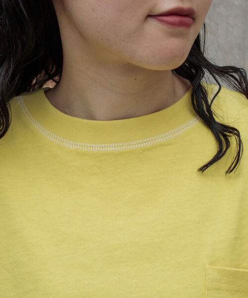 GLOSTER(グロスター)の「【GLOSTER/グロスター】コントラストステッチ ビッグTシャツ(Tシャツ/カットソー・メンズ・ホワイト/チャコールグレー/イエロー/アイボリー・MEDIUM/LARGE/X-LARGE)」の11枚目の写真