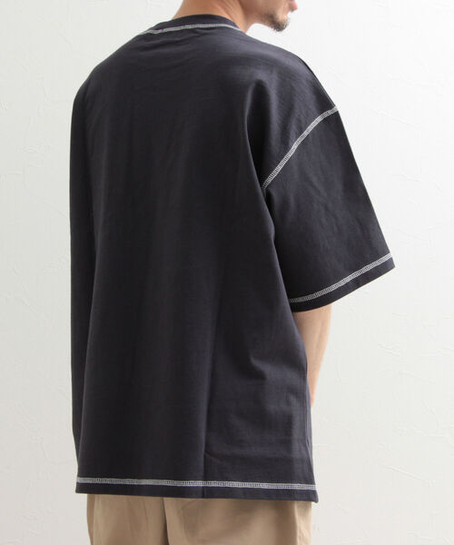 GLOSTER(グロスター)の「【GLOSTER/グロスター】コントラストステッチ ビッグTシャツ(Tシャツ/カットソー・メンズ・ホワイト/チャコールグレー/イエロー/アイボリー・MEDIUM/LARGE/X-LARGE)」の21枚目の写真