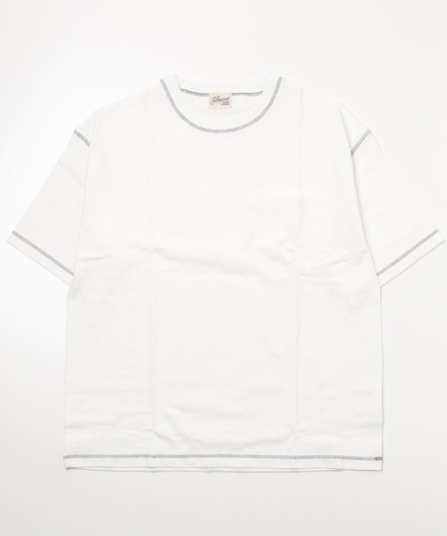 GLOSTER(グロスター)の「【GLOSTER/グロスター】コントラストステッチ ビッグTシャツ(Tシャツ/カットソー・メンズ・ホワイト/チャコールグレー/イエロー/アイボリー・MEDIUM/LARGE/X-LARGE)」の9枚目の写真