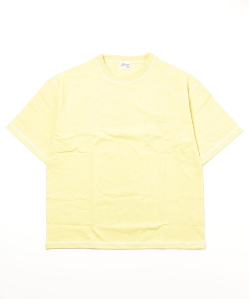 GLOSTER(グロスター)の「【GLOSTER/グロスター】コントラストステッチ ビッグTシャツ(Tシャツ/カットソー・メンズ・ホワイト/チャコールグレー/イエロー/アイボリー・MEDIUM/LARGE/X-LARGE)」の8枚目の写真